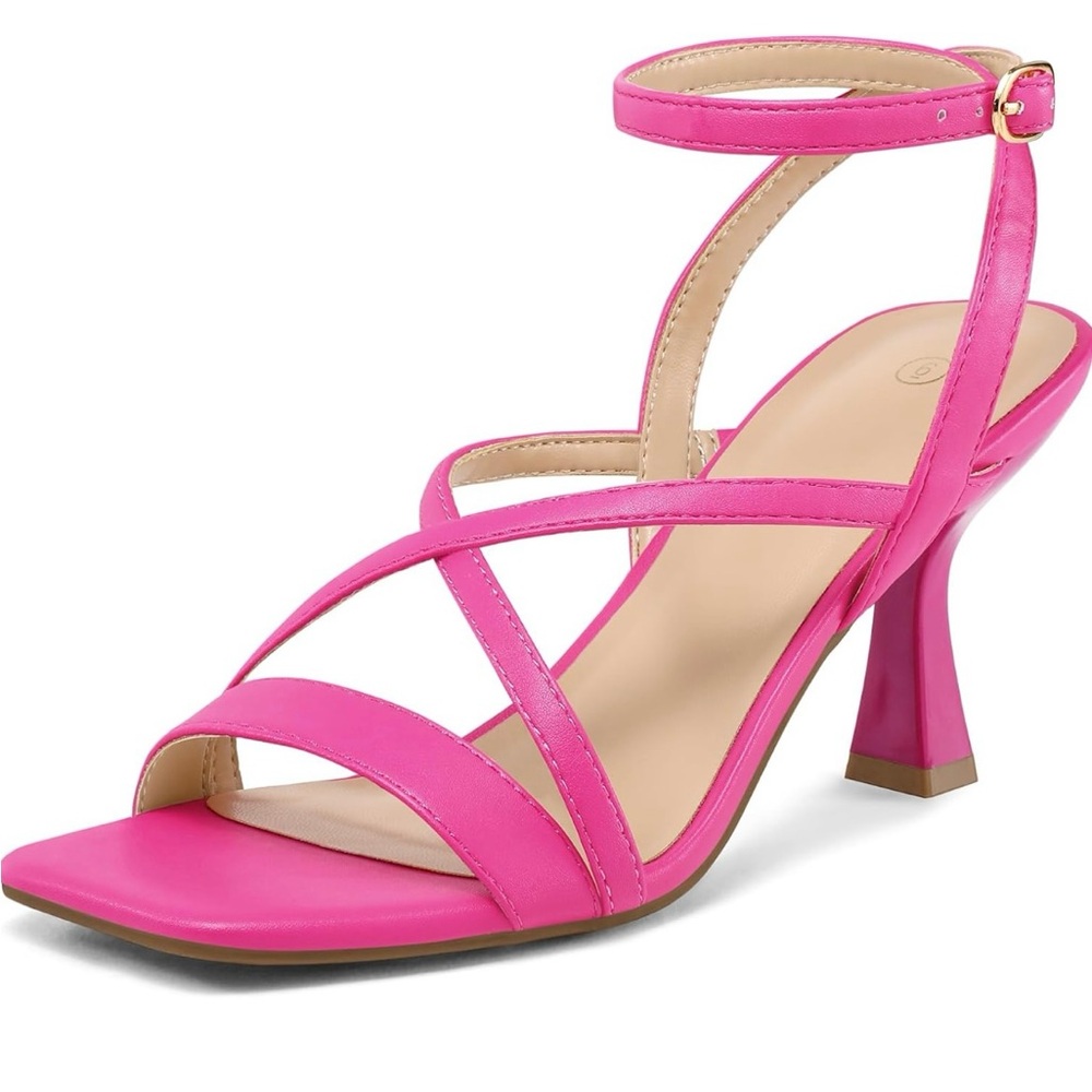 Elegant Pink Strappy Heels